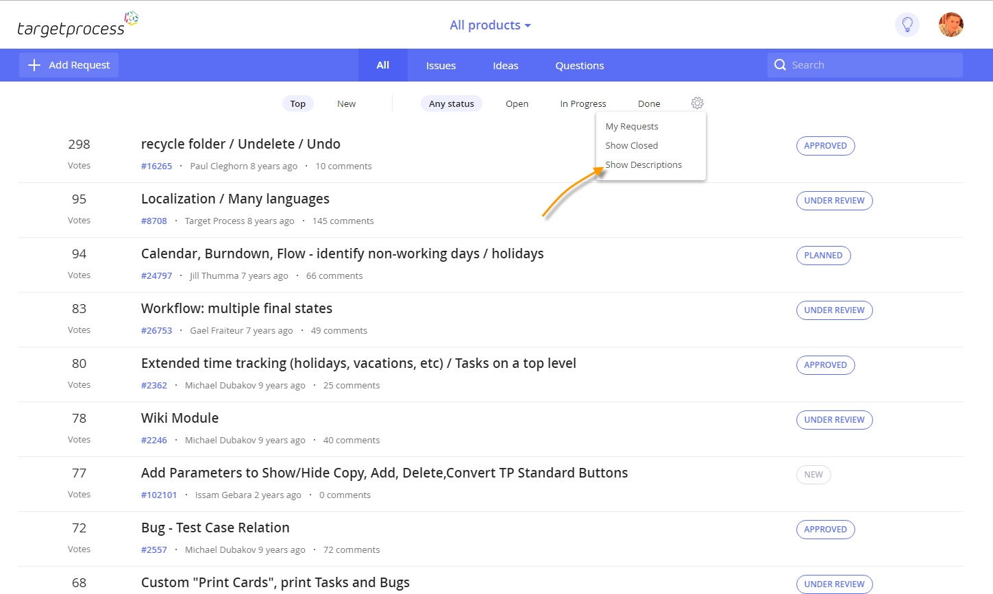 service_desk_ui_show_descriptions