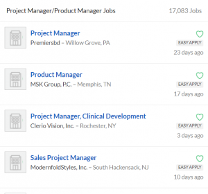 Glassdoor's view on project managers vs product managers: they're the same