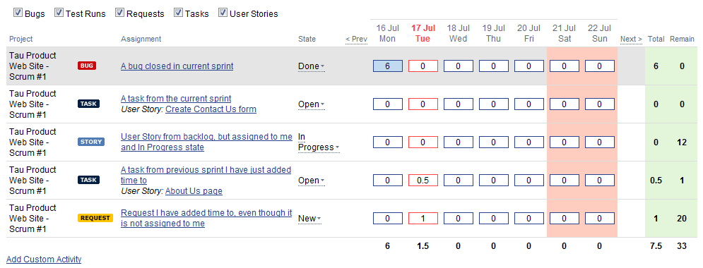time sheet targetprocess visual management software timesheet or time sheet